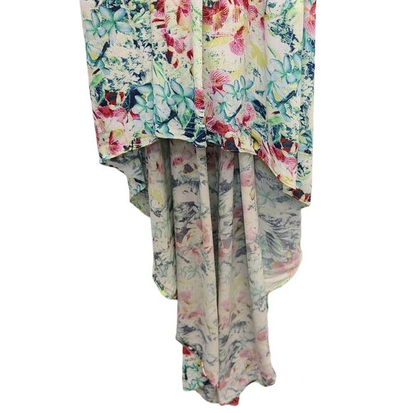 Forever 21 Exclusive Tropical High Low Back Cutout Dress S - Picture 13 of 16